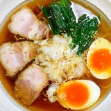 リメイク・豚の角煮の下茹で汁で！角煮入りラーメン